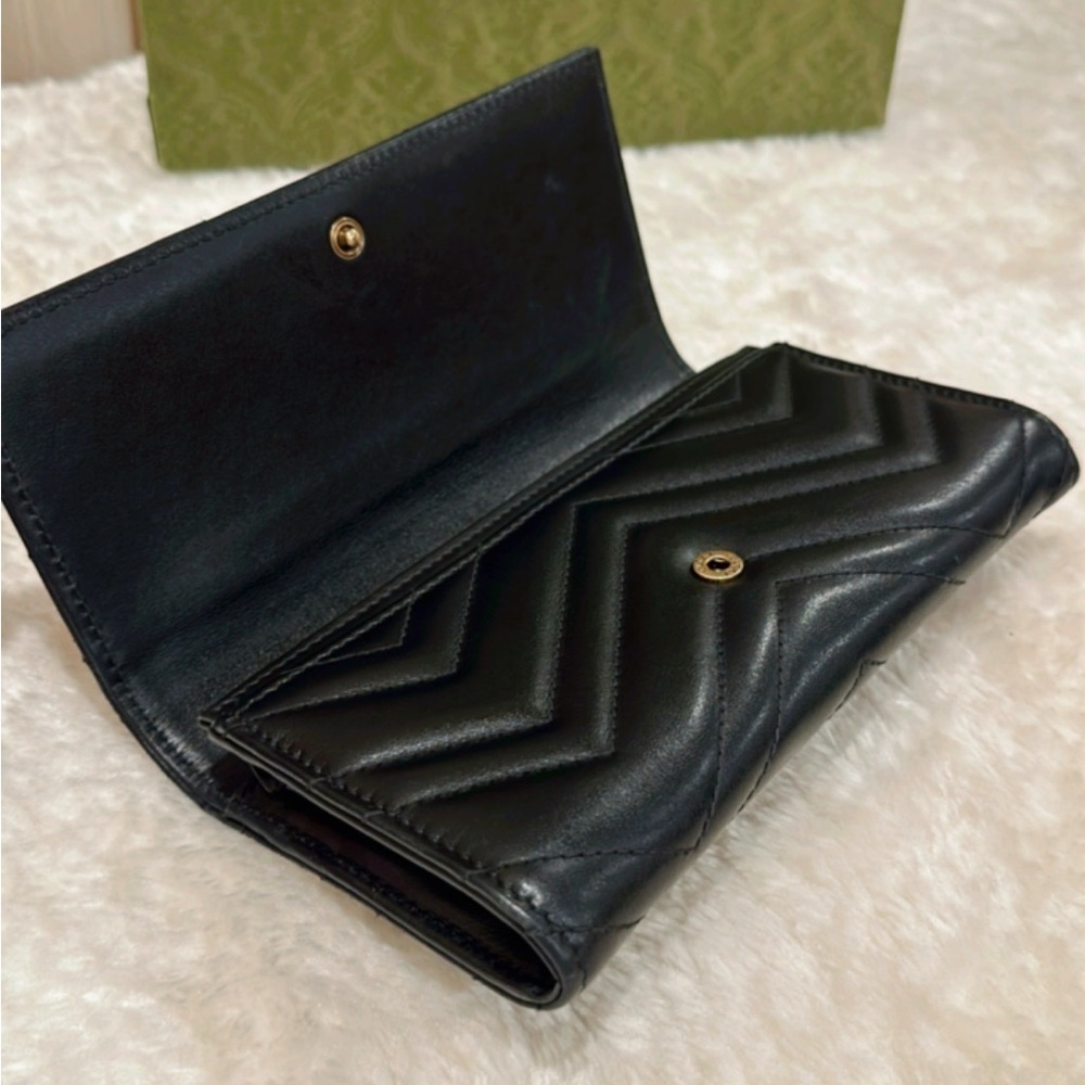 Authentic Gucci GG Marmont Continental Black Wallet ✨ - Picture 4 of 14